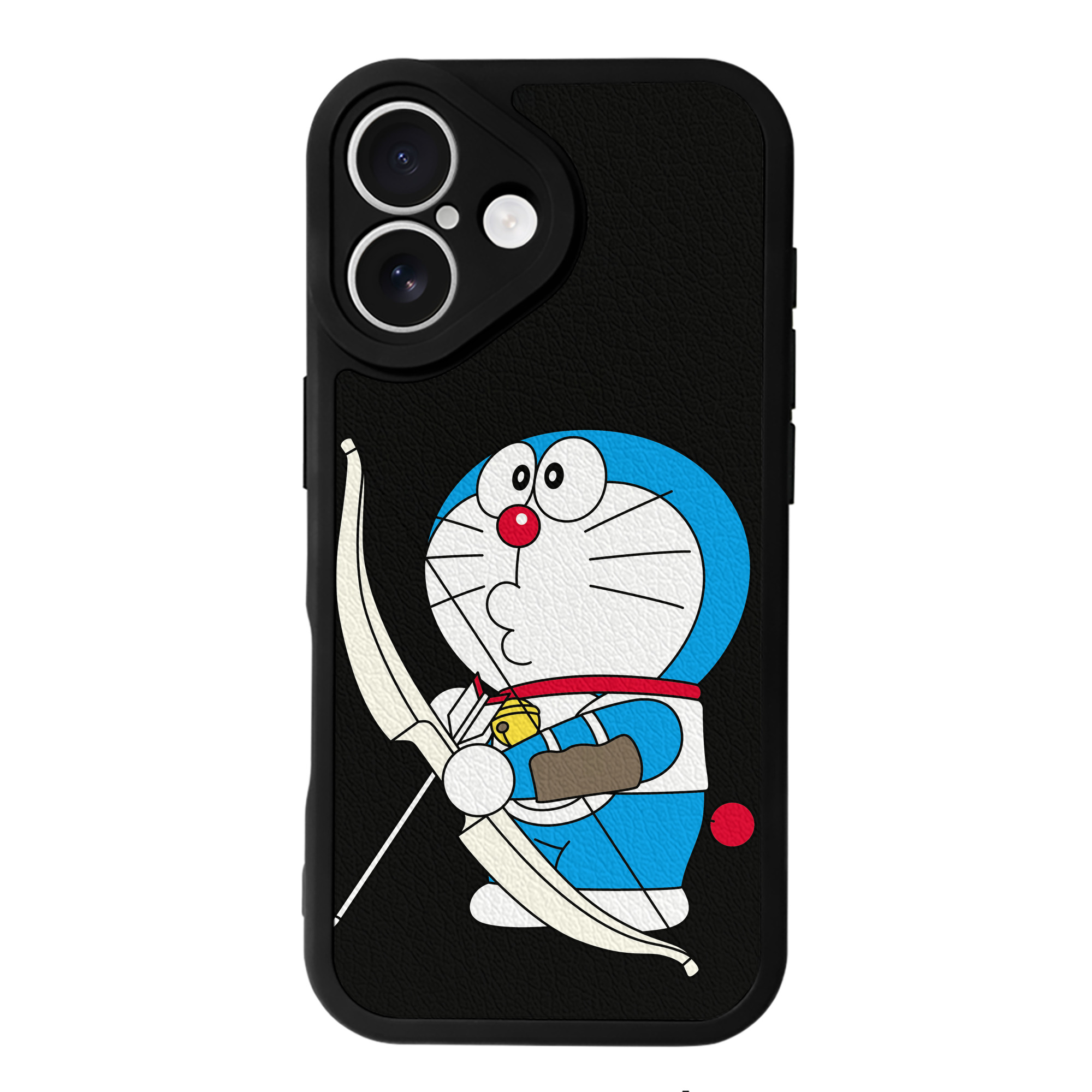 （画像用） ドラえもん Doraemon 【iPhone 16シリーズ対応】シリコンスマホケース（レザー調） 材質：シリコン